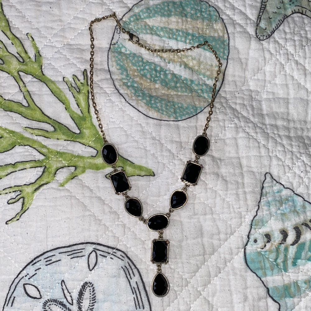 Black statement necklace
